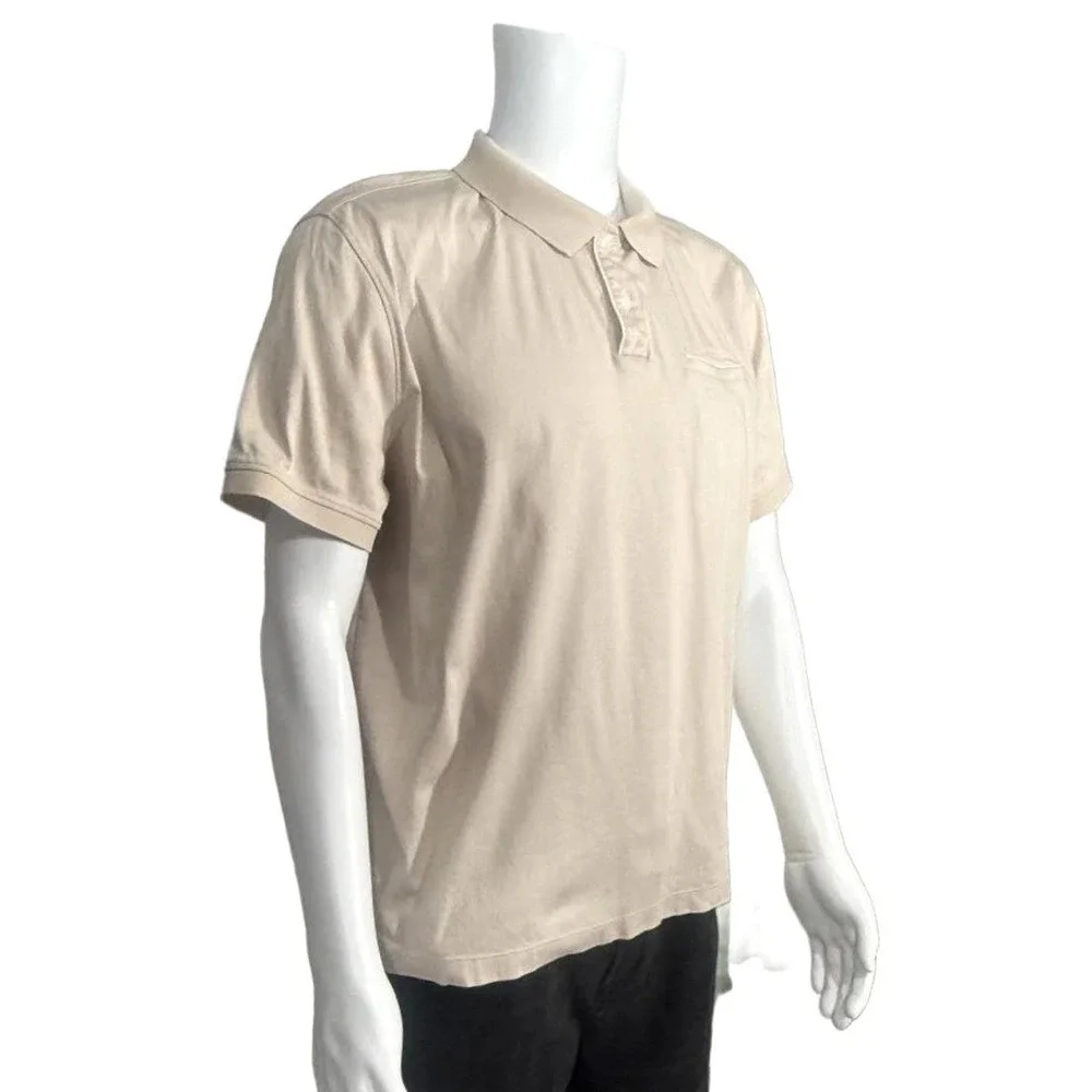 Banana Republic‎ Men's Beige Polo Shirt Short Sleeve Casual Top Size L